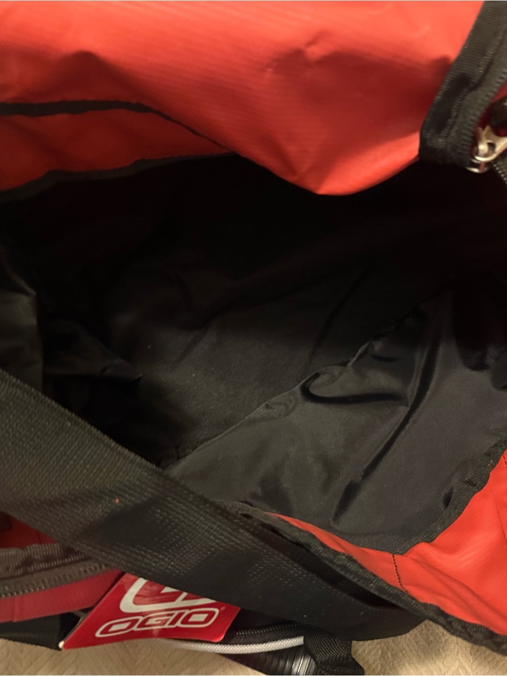 OGIO Red and Black Duffel Bag with Logo - Picture 7 of 15